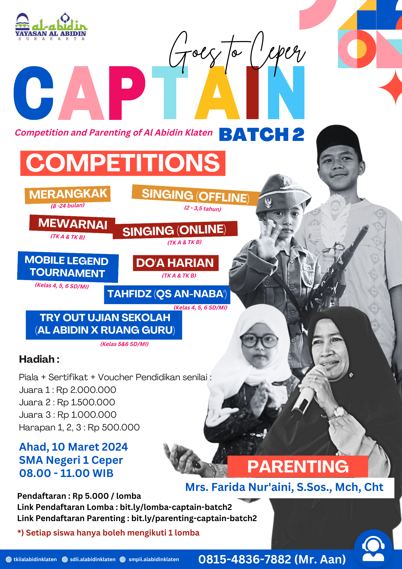 YUK, IKUT LOMBA & PARENTING DI AL ABIDIN KLATEN GOES TO CEPER- CAPTAIN batch 2