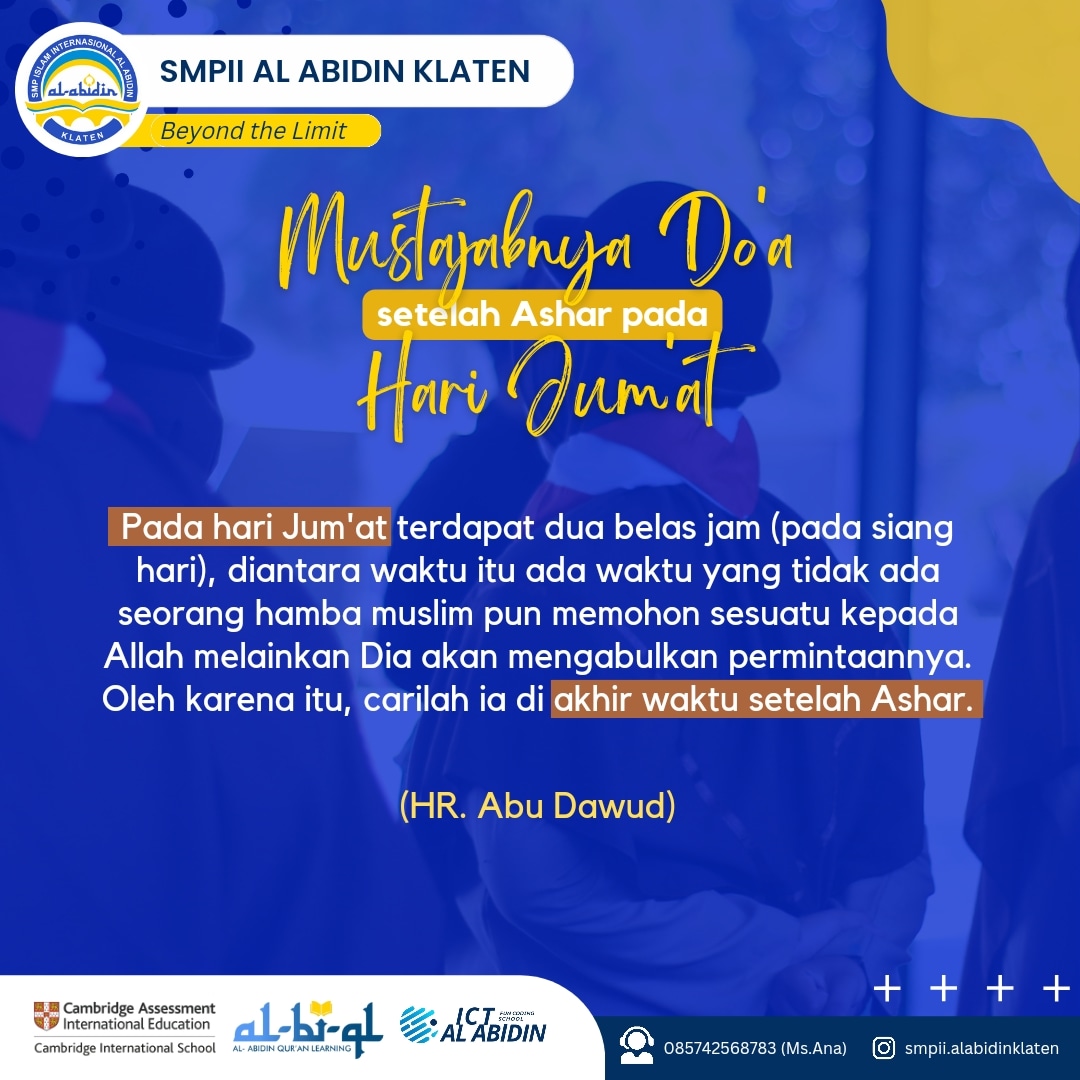 HARI JUMAT ADALAH HARI YANG ISTIMEWA