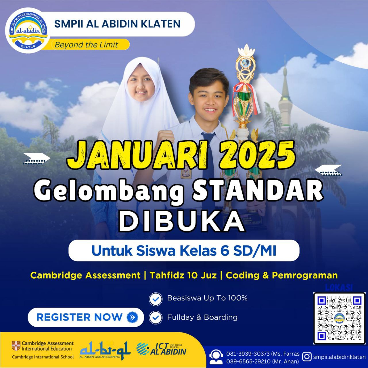 PPDB SMPII AL ABIDIN KLATEN Tahun Ajaran 2025/2026