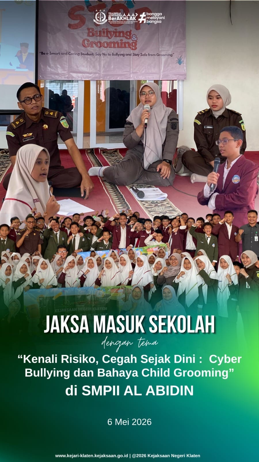 “Tak Sekadar Sosialisasi, Kehadiran Jaksa di SMPII Al Abidin Klaten Bikin Siswa Tersadar Bahaya Bullying”
